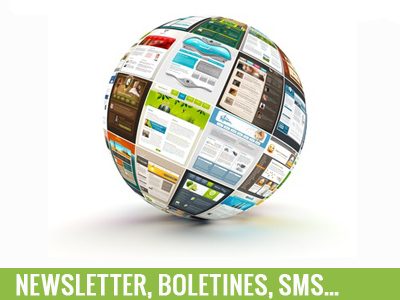 Newsletter, boletines, sms...