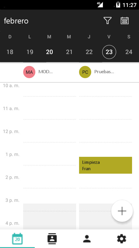 Aplicación movil Bookings