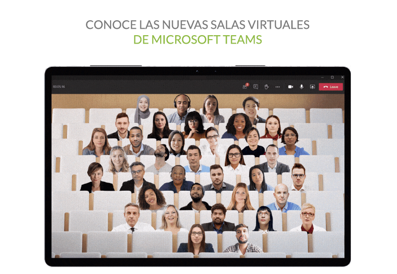 Conoce las nuevas salas virtuales de Microsoft Teams