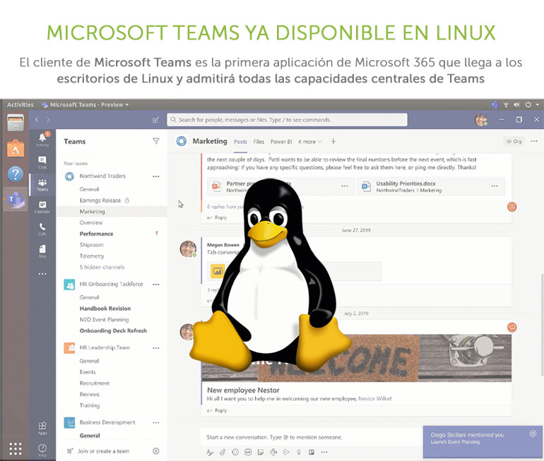 Microsoft Teams llega a Linux