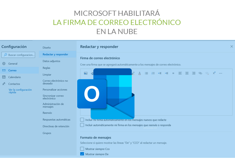 Microsoft habilitará la firma de correo electrónico en la nube