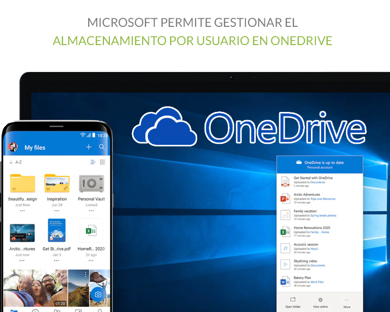 Microsoft permite gestionar el almacenamiento por usuario en OneDrive