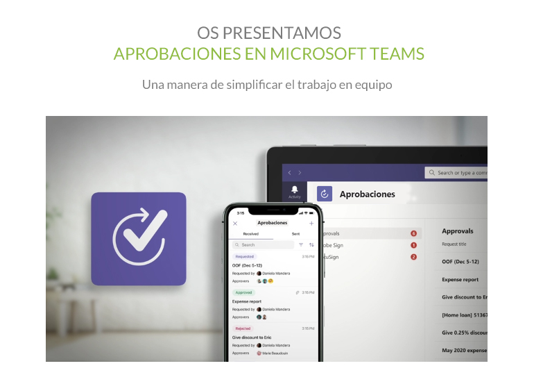 Presentación de Aprobaciones en Microsoft Teams