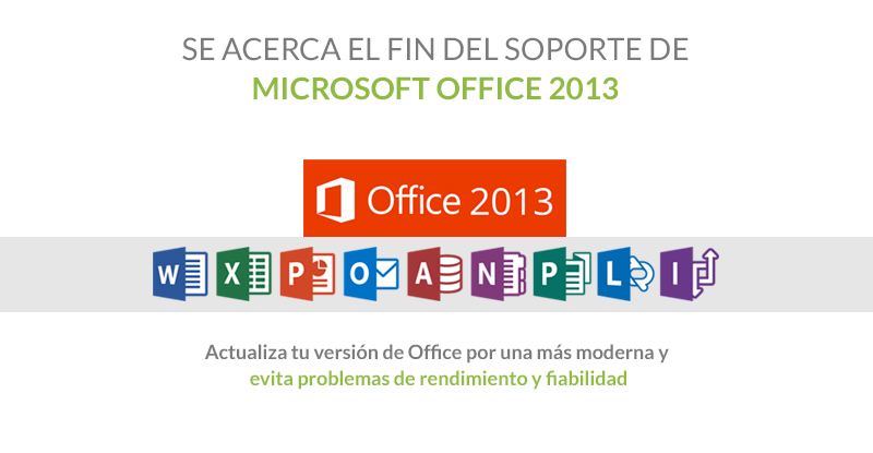 Microsoft anuncia el fin de soporte de Office 2013 para Abril de 2023