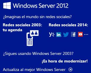 Actualicese a W2012 Server