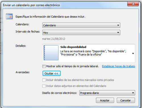 Enviar calendario correo electronico Enviar calendario correo electronico