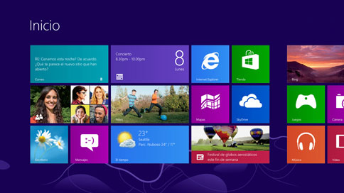 Interfaz metro Windows 8