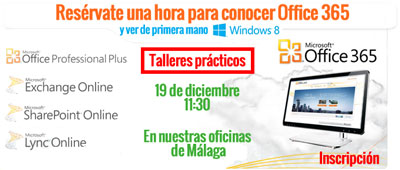 Inscripción jornadas office 365 Málaga